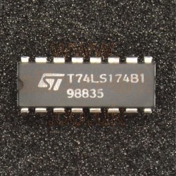 74LS174 (T74LS174B1)  hex D-type flip flop - STM