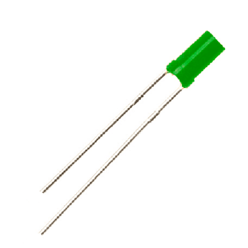 LED - 5MM GREEN - FLAT TOP