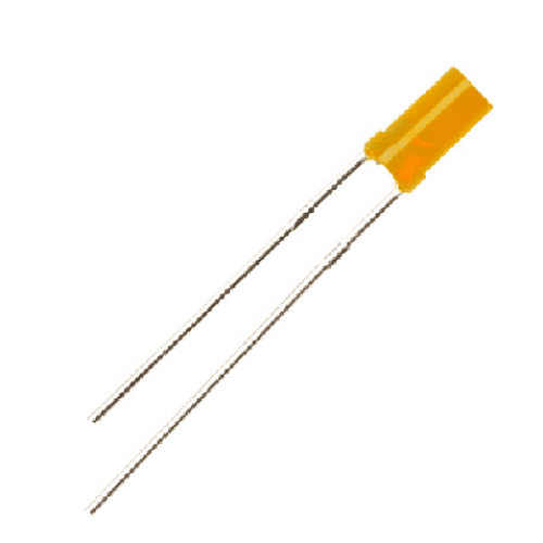 LED - 3MM AMBER - FLAT TOP