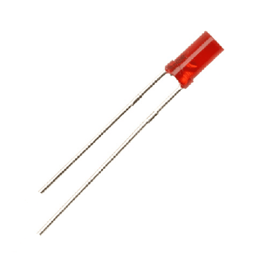 LED - 3MM RED - FLAT TOP