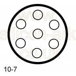 7-way receptacle (62GB-5016-10-7S) -  Amphenol