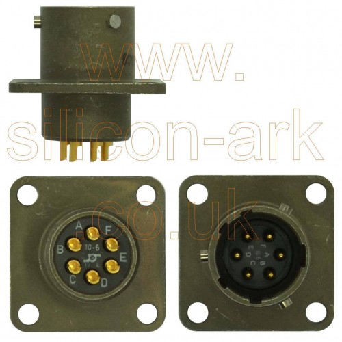 6-Way box mount receptacle (KPT02E10-6P)   - ITT Cannon