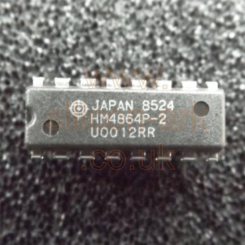 4864 (HM4864P-2) 64Kx1 DRAM - Hitachi