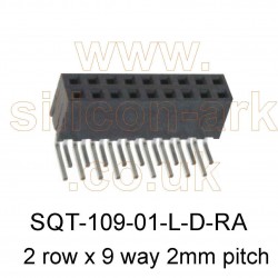 Socket Strip 18-way 2-row  (SQT-109-01-L-D-RA) - Samtec