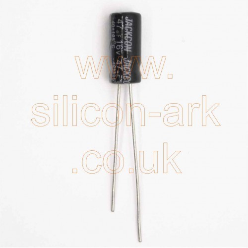 47uF 16V radial electrolytic capacitor - RS Components