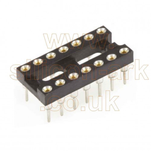 IC Socket 14-pin DIL narrow turned pin (2-1571552-3) - TE Connectivity