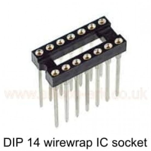 IC Socket 14-pin DIP wirewrap 