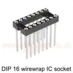 IC Socket 16-pin DIL wirewrap (D0816F01) - Harwin
