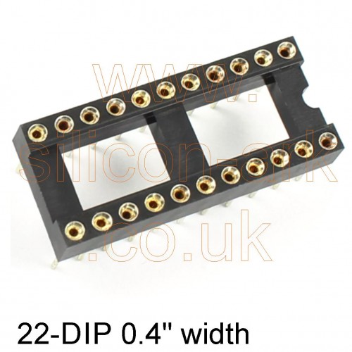 IC Socket  22-pin DIP turned pin (W30522RC)  - Winslow