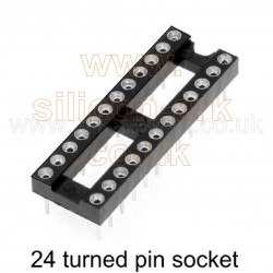 IC Socket 24 pin DIL narrow turned pin (W30524/3TTRC) - Winslow Adaptics