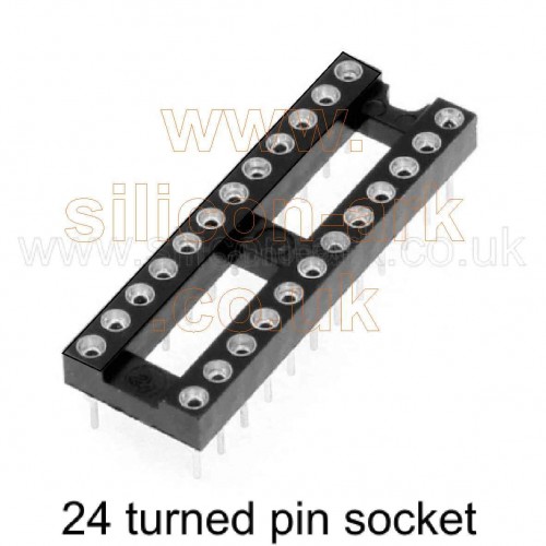 IC Socket 24 pin DIL narrow turned pin (W30524/3TTRC) - Winslow Adaptics