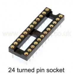 IC Socket 24 pin DIL  (narrow turned pin )