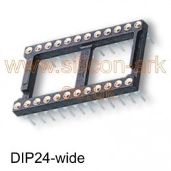 IC Socket 24-pin DIL wide - turned pin (824-AG11D-ESL) - TE Connectivity