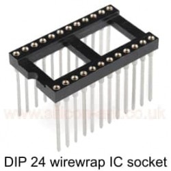 IC Socket 24-DIP wirewrap wide - Harwin