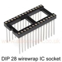 IC Socket 28-pin DIP wirewrap - Harwin