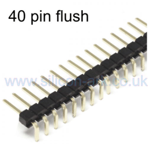 Header Strip 40-way x 0.1in  90 degree flush pin (TPH40 SRF) - Taicom