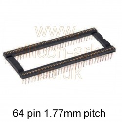 IC Socket 64 turned pin DIL  1.778mm pitch