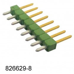 Pin header strip 8-way x 1-row male 2.54mm (826629-8) - AMP