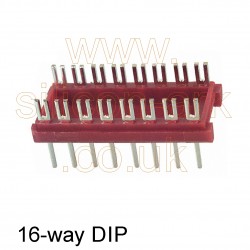 DIP header plug 16-way, red - Aries