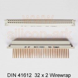 64-way Eurocard socket DIN41612  wirewrap (905-72186H) - Bicc-Vero
