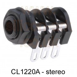 jack socket 6.35mm stereo (CL1220A) - Cliff 