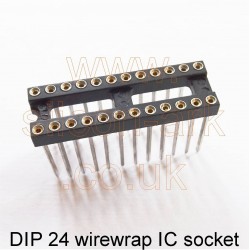 IC socket 24-DIP wirewrap narrow