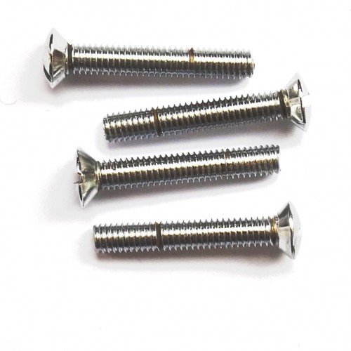 M4 x 25mm countersunk oval head nickel plated screw (10 pack)