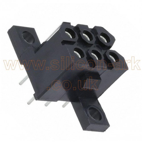 Trident 5.08mm female 6-way pcb connector - ITT Cannon