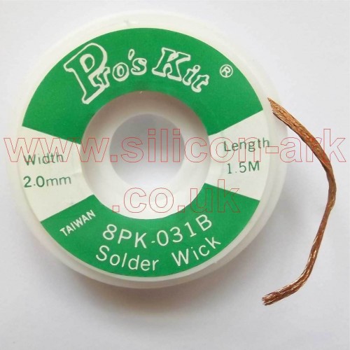 Solder Braid 2mm x 1.5m - Pro's Kit