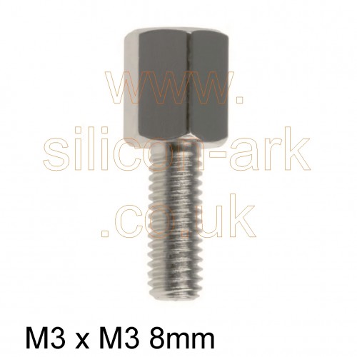Standoff Brass M3 M/F 8mm (RS221-134) - RS