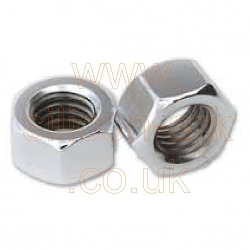 M4  BZP steel plain nut - 10 pack