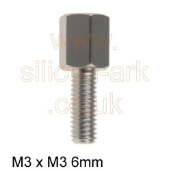 Standoff Brass M3 M/F 6mm (RS221-128) - RS