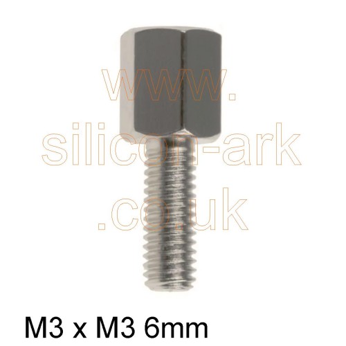 Standoff Brass M3 M/F 6mm (RS221-128) - RS