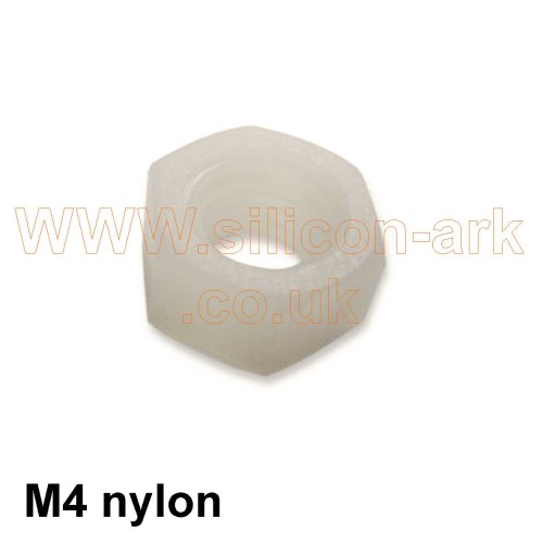 M4  Nylon full nuts - bag of 50