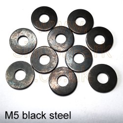  black steel washer -  M5 (10 pack)