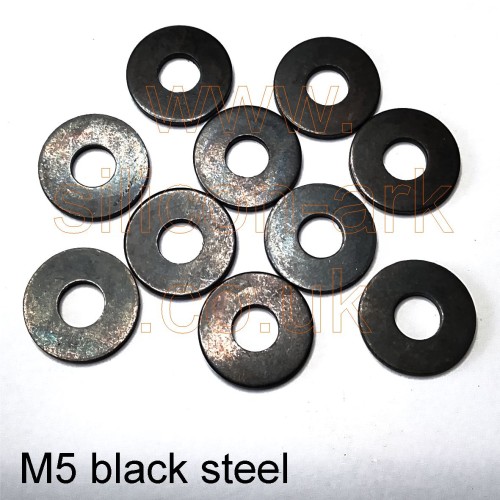  black steel washer -  M5 (10 pack)