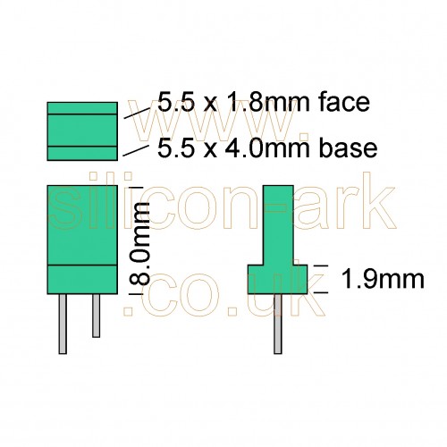 LED 1.8 x 5.5mm green