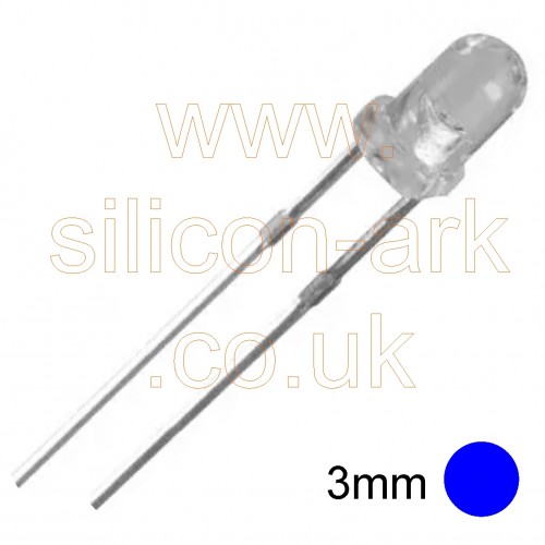 LED - 3MM BLUE - round  (L-7104MBD) - Kingbright