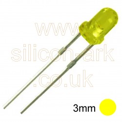 LED - 3MM YELLOW - diffused round