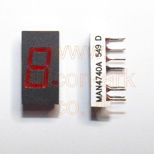 MAN4740A  10.16mm high Red LED display - QT