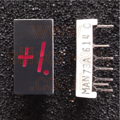 MAN73A 7.6mm red LED display - GI