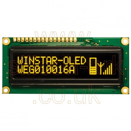 OLED graphical Display 100 x 16 dots yellow - Winstar