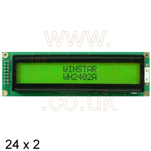 24 x 2 Line  LCD display (2402A-YYH) - Winstar