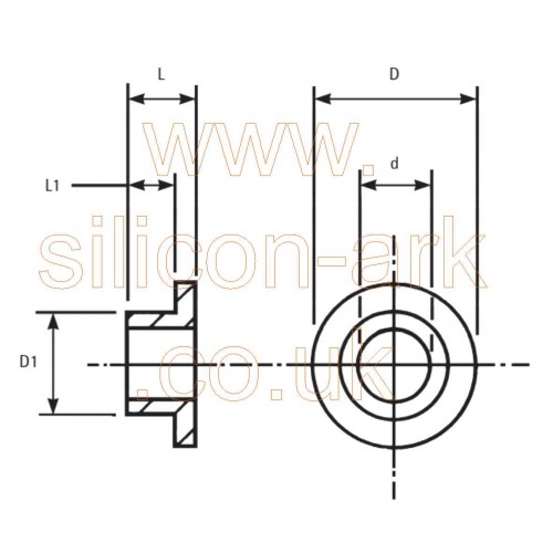 Bush (RBN-027-020) pack of 10 - Huco