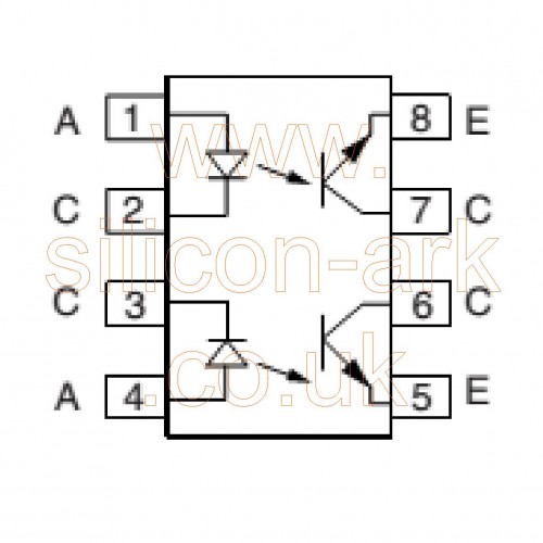 CNY74-2H dual optocoupler - Vishay