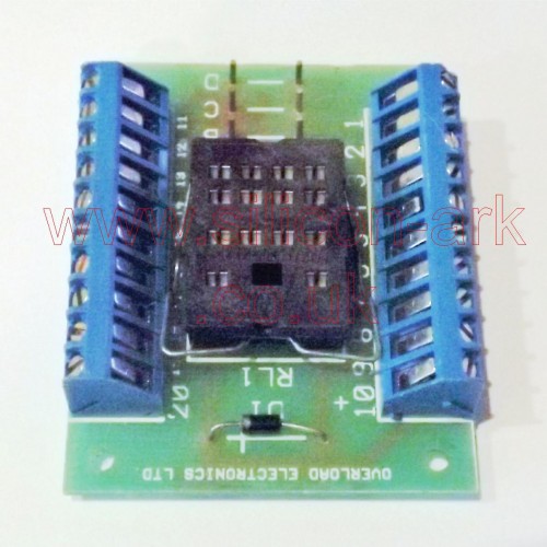 Relay base breakout board for 4 pole ac-dc relay
