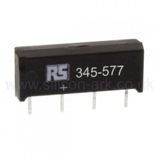 Reed relay SIL 24Vdc 200Ohm SPNO (RS 345-577) - RS Components
