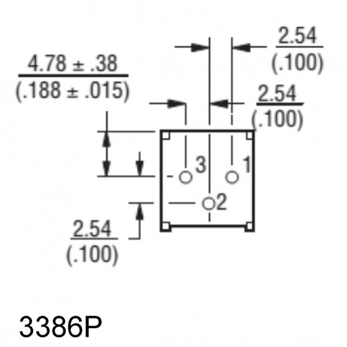 200K Ohm trimpot ( 3386P-1-204) - Bourns