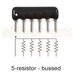 2.2K (2K2) Ohm  5-resistor common rail network  (6A222G) - TruOhm