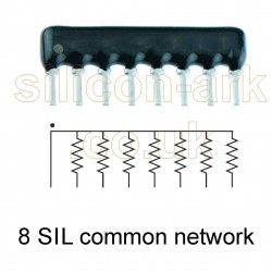 10K Ohm  7 resistor common rail network (008103) - Eurohm